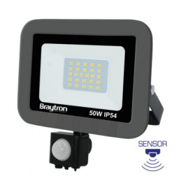 PROIECTOR SLIM LED CU SENZOR 50W 4000LM 6500K FLOOD-SC