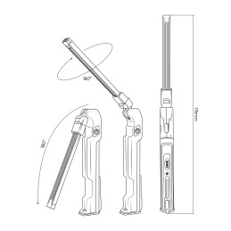 LANTERNĂ LED ULTRA SUBTIRE PLIABILĂ - 500LM