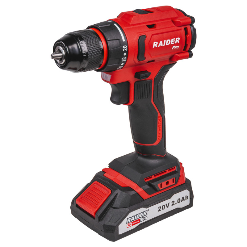 R20 Masina de gaurit brushless 10mm 44Nm 2Ah RDP-PBCD20 Set