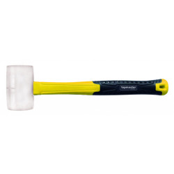 Ciocan cauciuc cu coada fibra 340g alb TMP