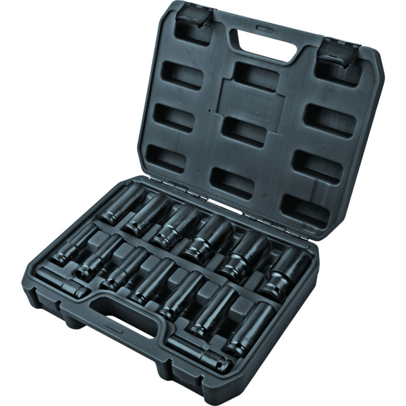 Set 15 chei tubulare lungi de impact 1/2" 10-32mm TMP
