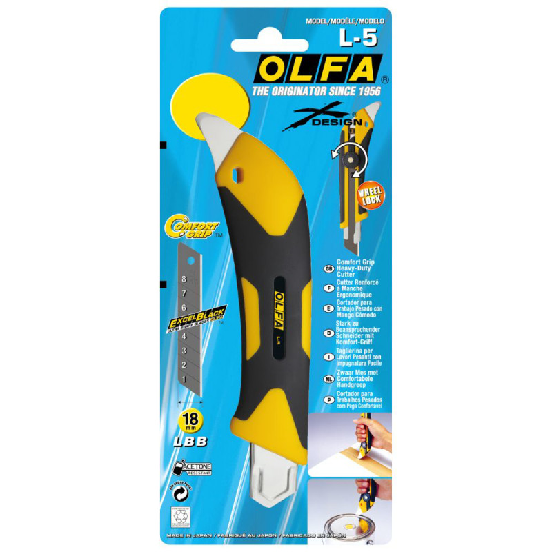 Cutter Auto-Lock HEAVY, OLFA L5, 18 mm, LB, LBB