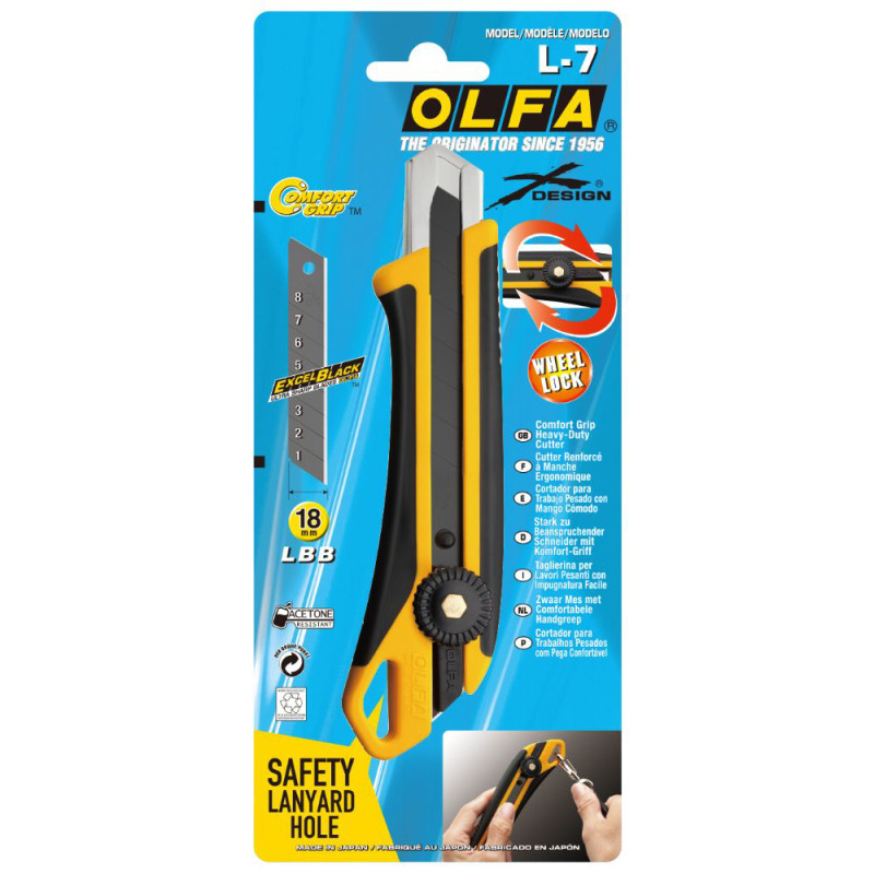 Cutter Auto-Lock HEAVY, OLFA L7, 18 mm, LB, LBB