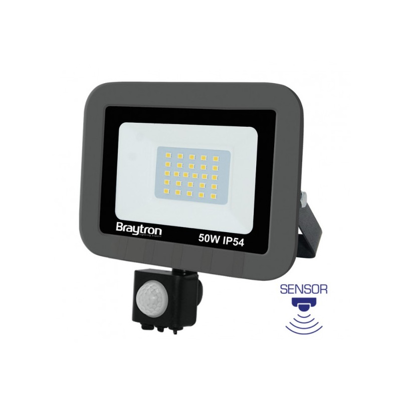 PROIECTOR SLIM LED CU SENZOR 50W 4000LM 6500K FLOOD-SC