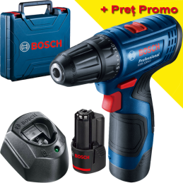PACHET SET BURGHIE CO5% + MASINA DE GAURIT 12V BOSCH CU 2 ACUMULATORI