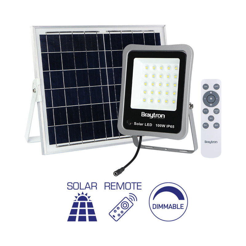 PROIECTOR CU LED FL, SOLAR+TELECOMANDA, DIM P:100W, C:30W, 6500K IP65