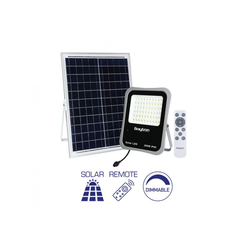 PROIECTOR CU LED FL, SOLAR+TELECOMANDA, DIM P:300W, C:90W, 6500K IP65