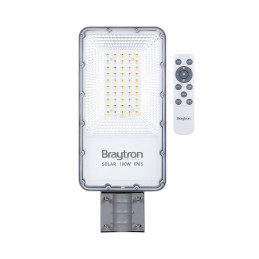 LAMPA STRADALA CU LED ST02, SOLAR+SENZOR+TELECOMND, DIM, P:100W, C:50W 6500K IP65